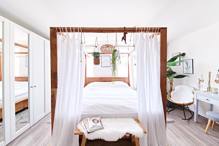 Schlafzimmer Bett home staging home styling