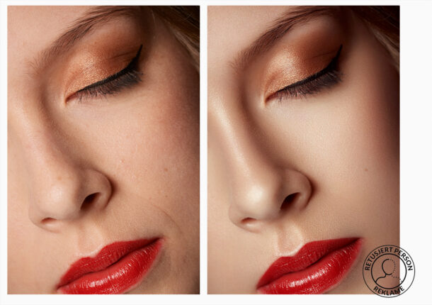 Beauty Portrait unbearbeitet bearbeitet