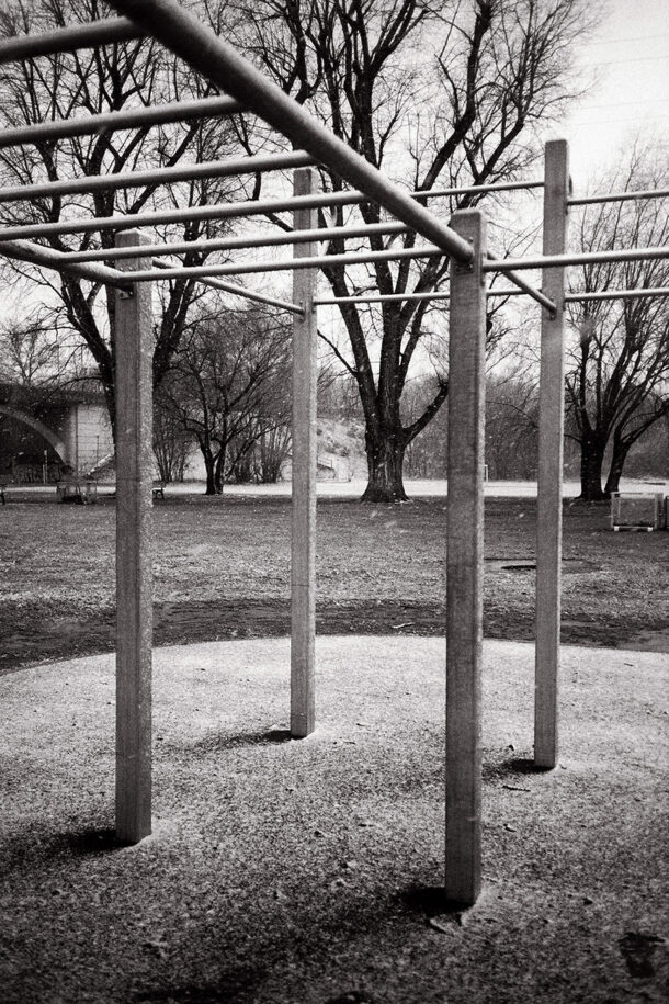 Calisthenics Park im Winter